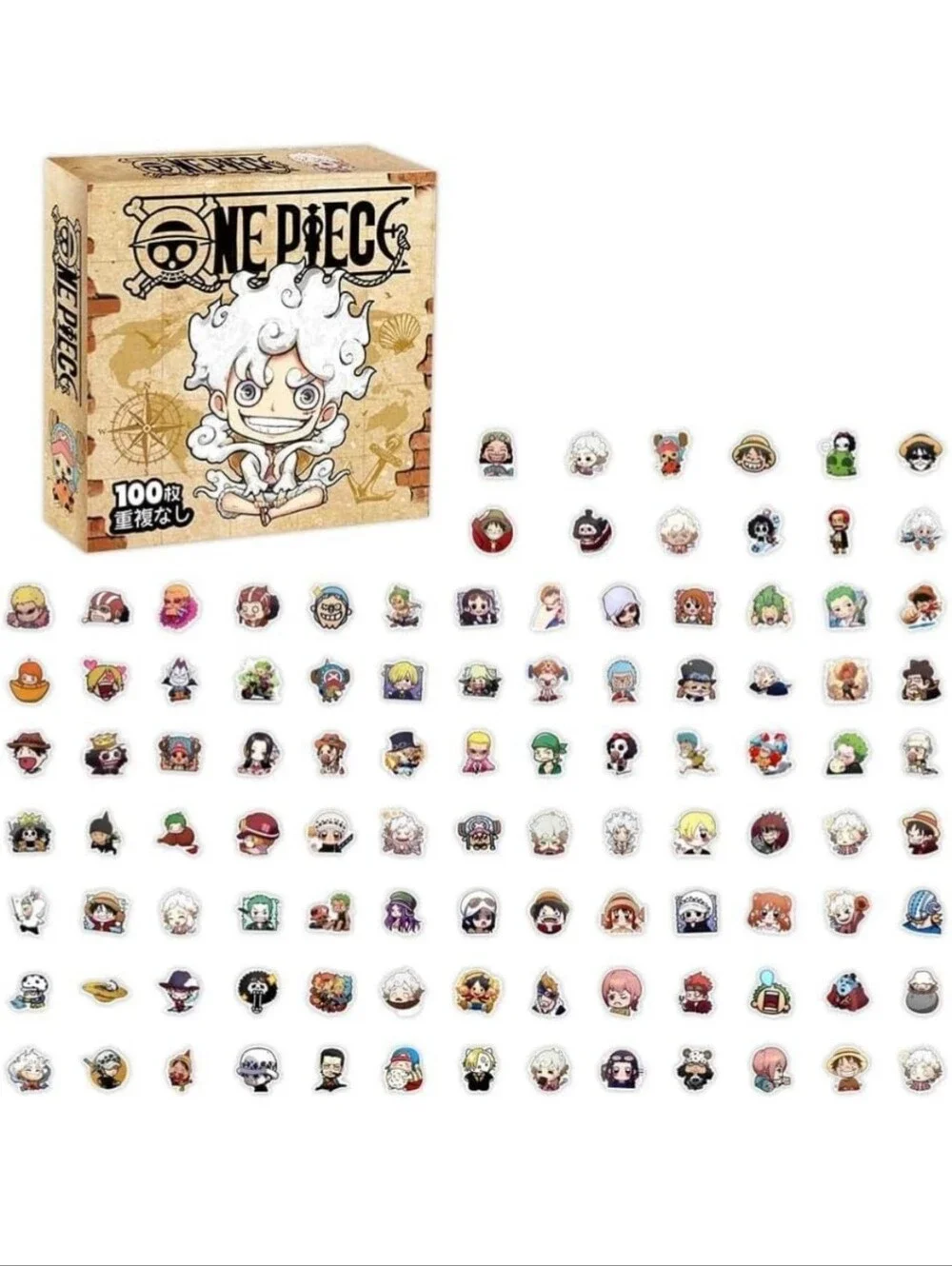 Onepiece Sticker Collection - Tan, White, Black Accents